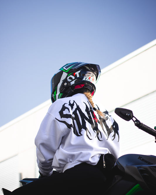 “SINNER 2.0” Crewneck Rear model