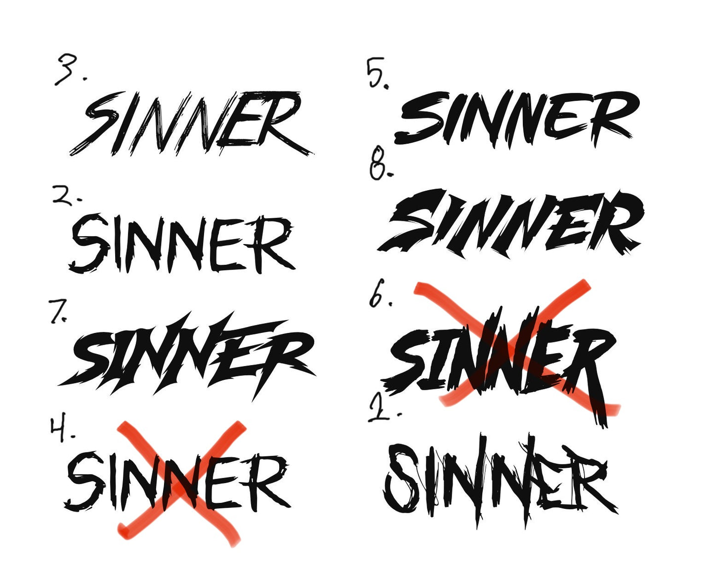 SINNER Stickers!