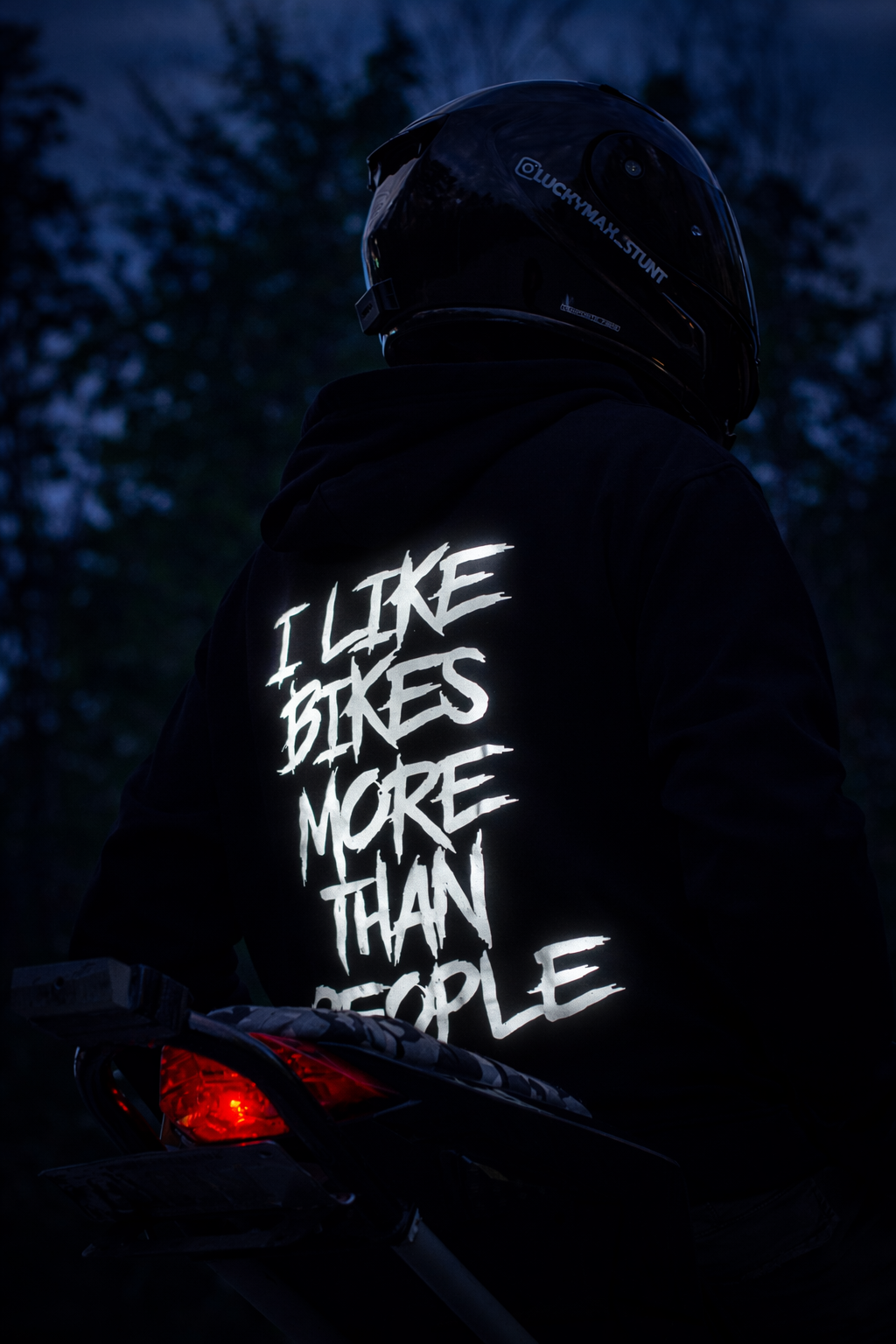 I Like Bikes More Than People (Reflective option)
