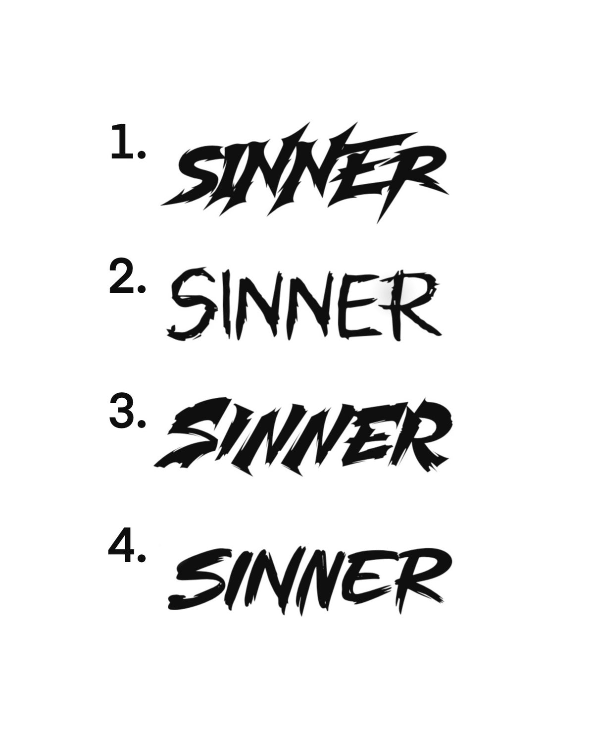 SINNER Stickers
